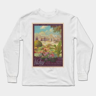 Vichy France Railroad Vintage Poster 1925 Long Sleeve T-Shirt